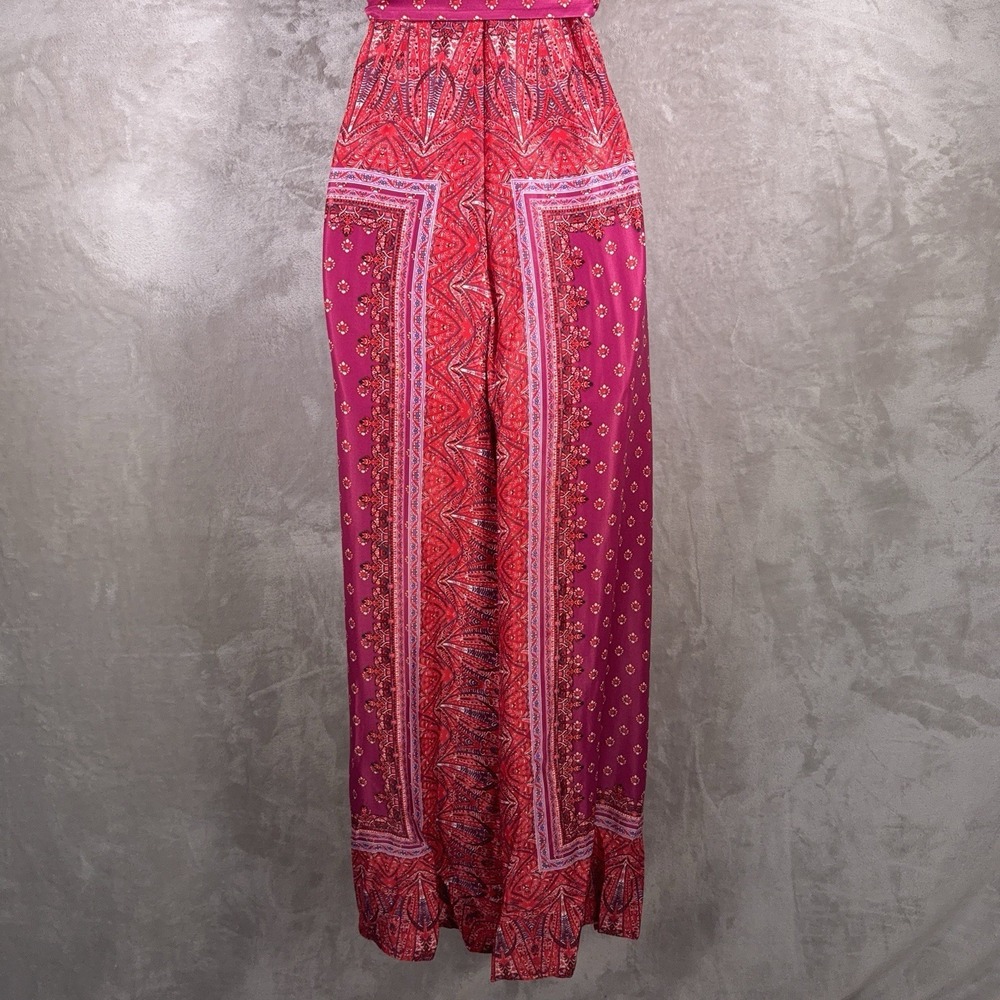 Free People Cabbage Rose Jumpsuit Womens Size 2 Multicolor Boho Paisley - Picture 6 of 8